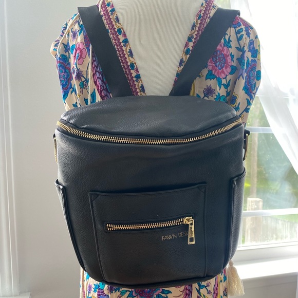 Fawn Design Handbags - Fawn Design black mini backpack diaper bag